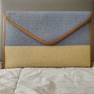 Rattan 'Envelope' Clutch Crossbody Bag